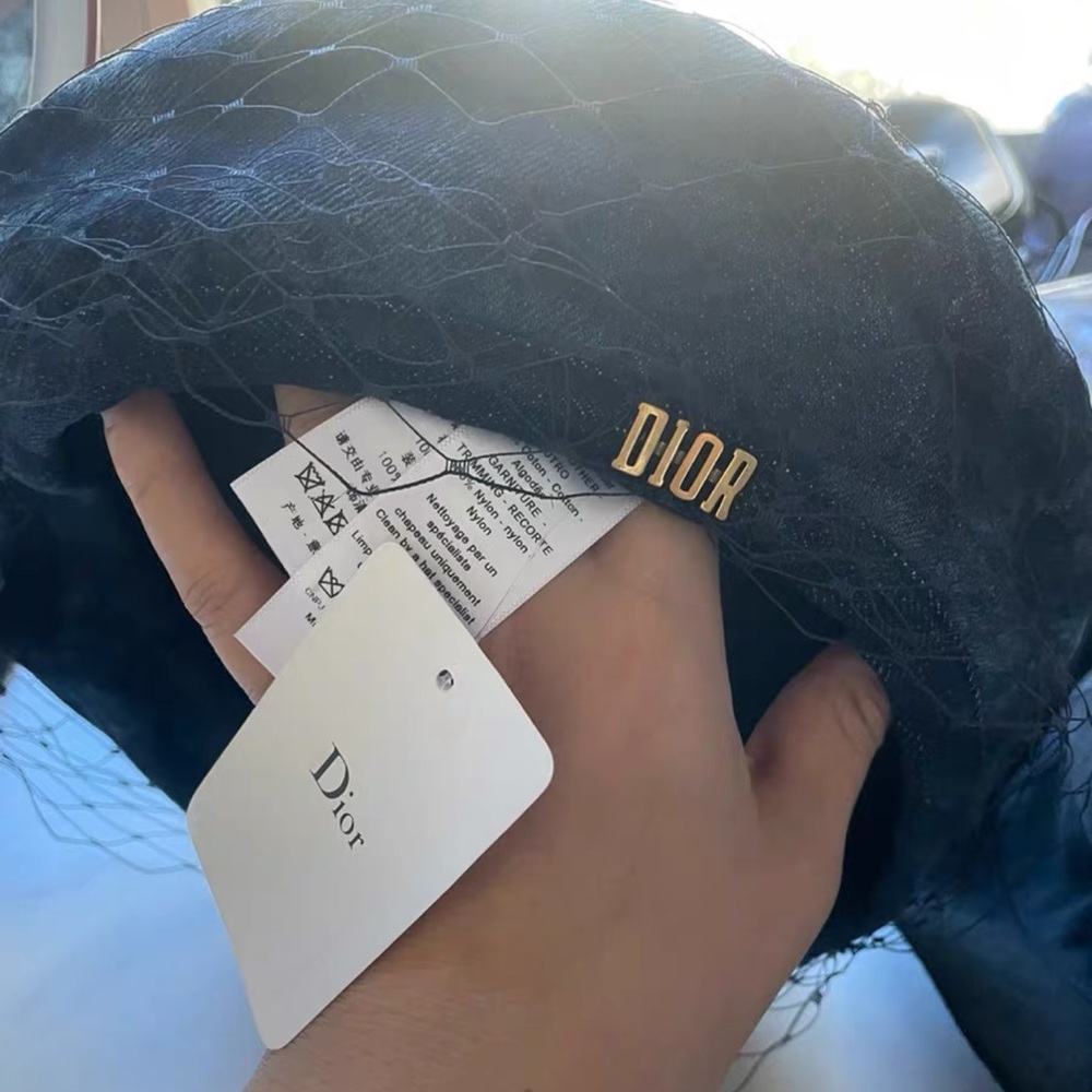 Dior denim hat with veil - Picture 2 of 4